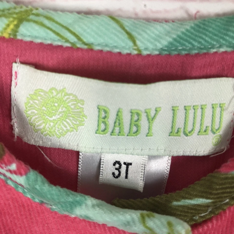 Vestido Baby Lulu Niñas Niños Talla 3T Rosa Floral Pana Manga Larga Colorido Foto 2 de 4