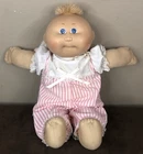 Vtg CABBAGE PATCH KIDS Doll Preemie Baby Blonde Hair Blue Eyes 80's CPK