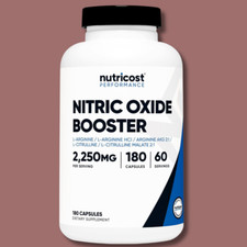 Nitric Oxide Booster 2250mg, 180 Capsules - 750mg Per Capsule, 60 Servi