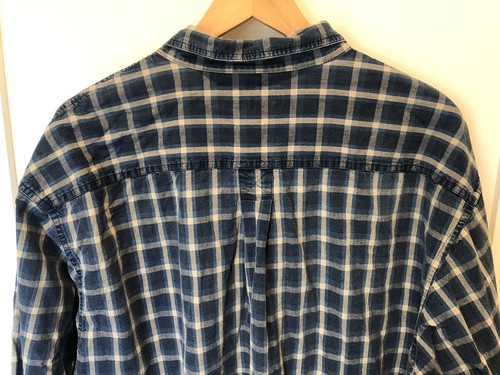 Vintage TRADER BAY 2XLT Blue Tan Mens Plaid Long Sleeve Shirt Tall VTG 90’s - Picture 14 of 22