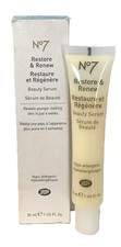 Original Boots No7 Restore Renew Beauty Serum Face Neck 1 Fl 0z.