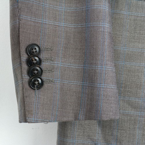 GIORGIO ARMANI Men UK 38 US Wool Silk Blazer EU 48 Sport Coat Jacket Italy Check - Picture 3 of 7