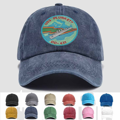 Custom Embroidered Hat USS Plunkett DD-431, Veteran Cap, Trucker Hat, Gift Idea