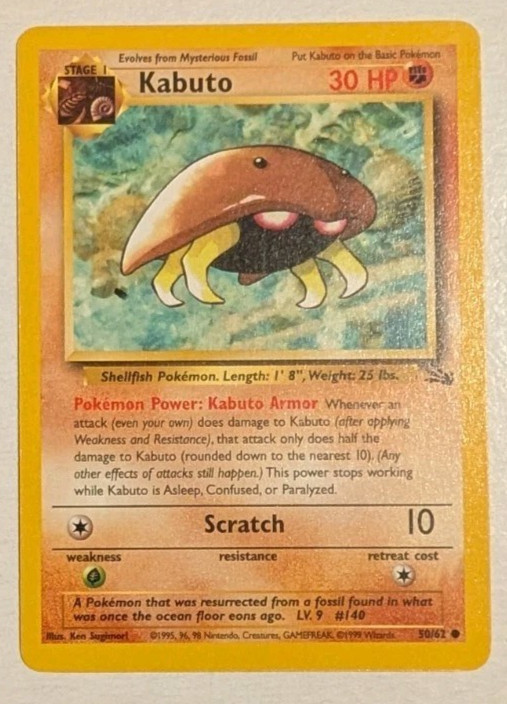 Kabuto 50/62 Pokemon Card