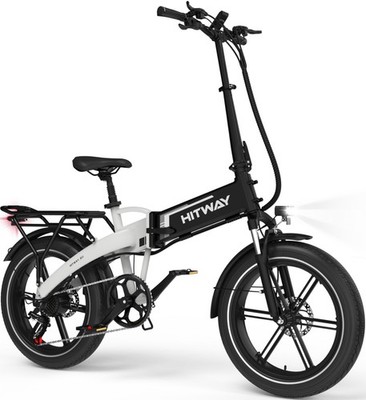 HITWAY  20'' Elektrofahrrad E-MTB Reichweite 60-120km Klapprad E-Fahrrad 7-Gang