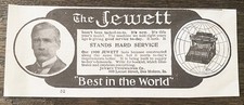 Antique JEWETT TYPEWRITER Stands Hard Service - Best in the World c1900 Print Ad thumbnail