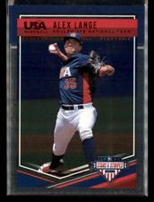 2018 USA Baseball Stars & Stripes #84 Alex Lange Longevity Base Ruby #/249
