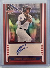 2025 Panini Stars & Stripes Kayson Cunningham Red Foil RC Rookie Auto #d 14/99