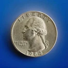 1964 D Washington Quarter BU Uncirculated 90% Silver 25c Coin #5