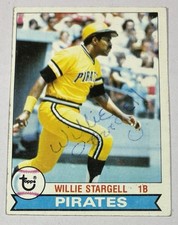 1979 Topps Willie Stargell #55 AUTO HOF Pirates No COA  ‘79 NL, NLCS & WS MVP