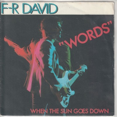 F. R. David   Words   When the sun goes down   Carrere 49963 -   1982   franz.7 