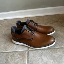 NEW Martin Dingman Countryaire Saddle Leather Slip On Plain Toe Shoes Men 8.5