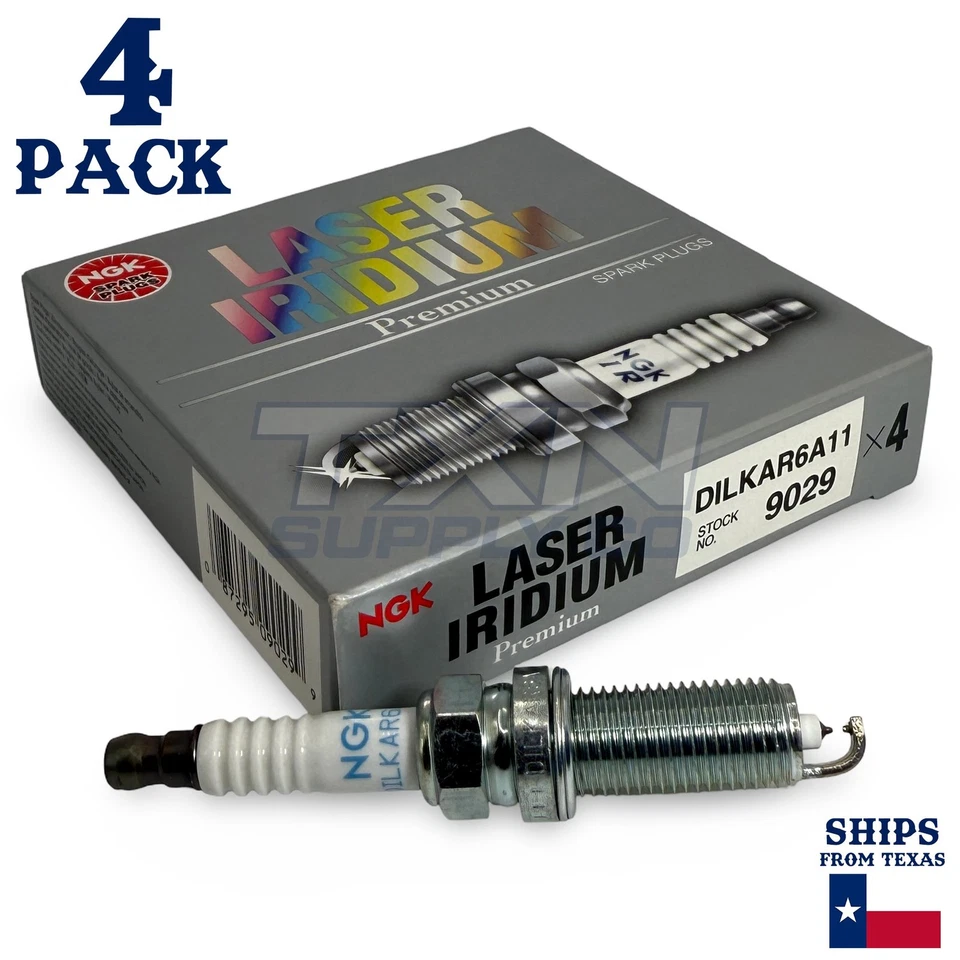 Paquete de 4 bujías láser de iridio NGK 2007-2012 para Nissan Versa 1,6 L 1,8 L L L4 Foto 2 de 3