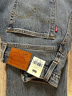 Levi's Premium Women's 501 Straight Slim Mid Rise Distressed Blue Jeans