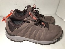 Oboz Sypes Low Leather B-DRY Women's Hiking Shoes, Peppercorn, SIZE 9 Wide