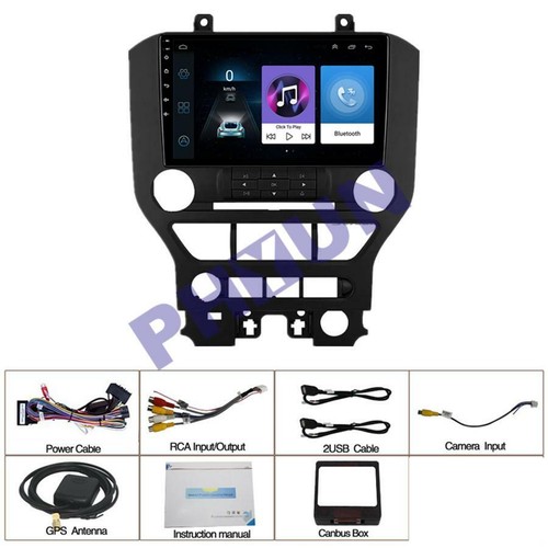 9" Android 10.1 Stereo Radio GPS Player Wifi 32G For Ford Mustang 15-21 Model - Foto 2 di 12