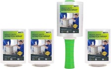 Mini Clear Stretch Wrap Film for Moving,5''x1000ft,4 Rolls Plastic Wrap Refills