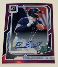 2026 Donruss Baseball Brendan Summerhill RC Optic Purple Prizm Auto /99 #173