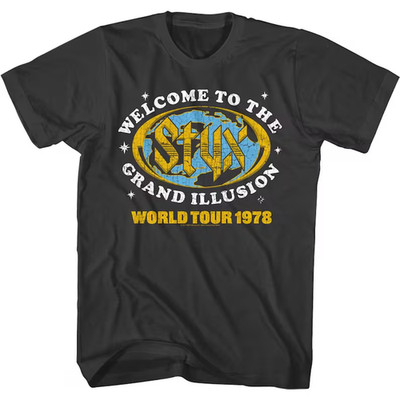 Styx Grand Illusion Tour Smoke Adult T-Shirt
