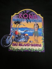 VTG 1995 Harley Davidson Hula Girl Kona Big Island Hawaii T Shirt Mens 2XL Nice 