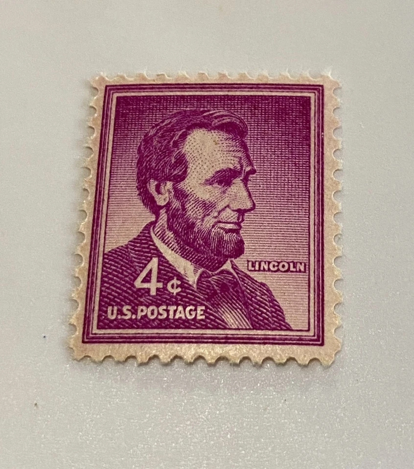 Rare-3 Abraham Lincoln 1C 4 Cent Purple Black Green Stamp Mint Never Hinge Gem. - image 4 of 4
