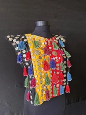 Vintage Nomadic Turkmen Ceremonial Childs Dress, Antique Vest, Dress, Clothing