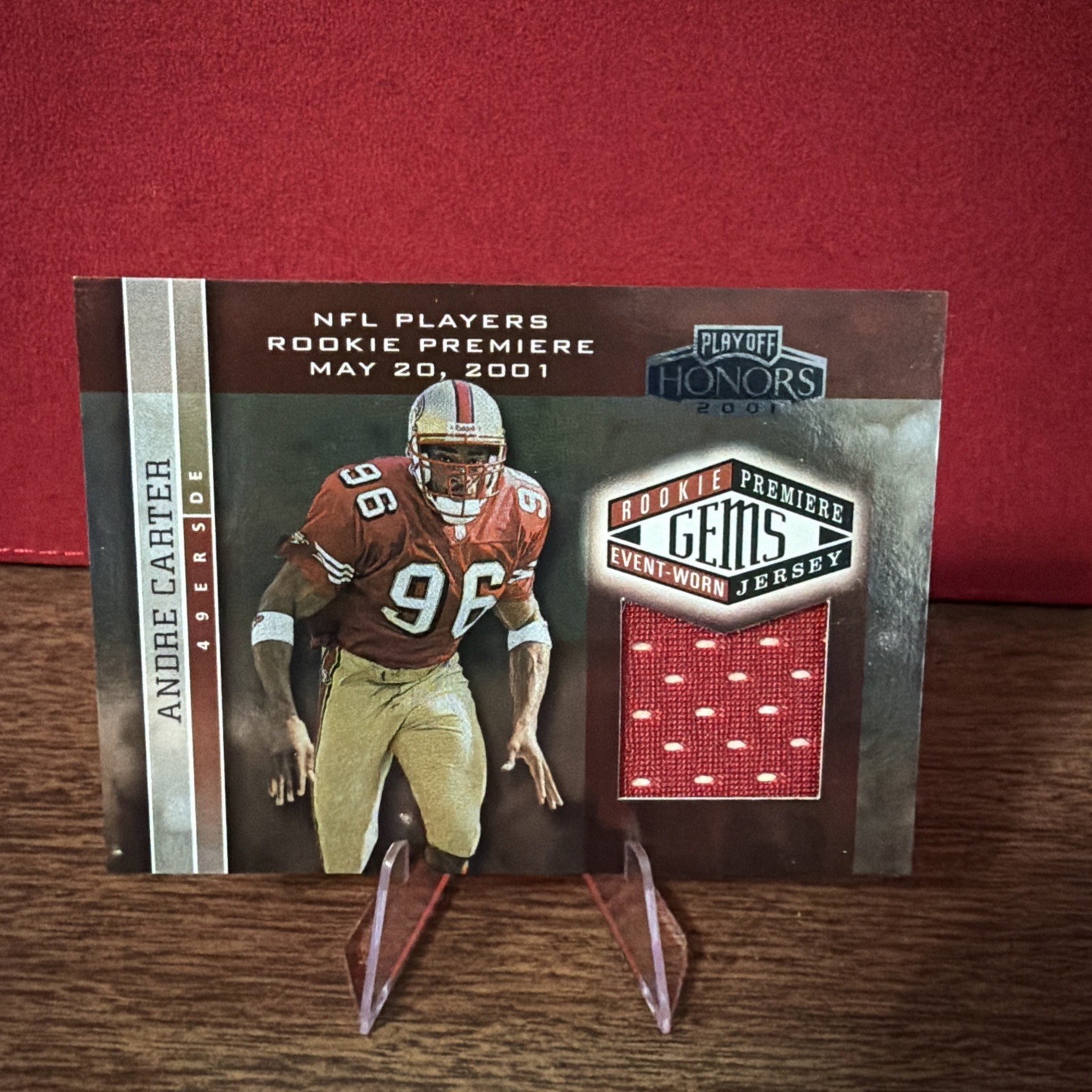 2001 Playoff Honors - Rookie Andre Carter #205 /725 (MEM, RC)