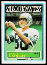 Steve Largent, 1983 Topps, #389, Seattle Seahawks,