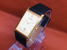 Vintage Seiko Tank Date Silver & Golden Dial ...
