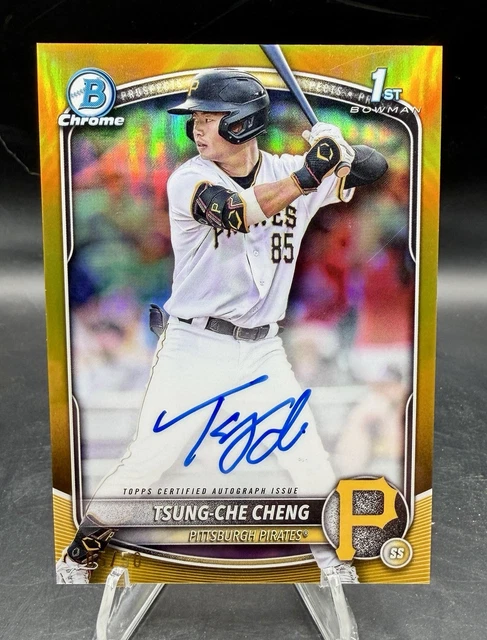2025 Bowman TSUNG-CHE CHENG 1st Bowman True Gold Auto /50 #CPATC Pirates Red Sox