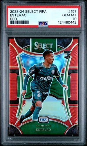 2023-24 PANINI SELECT FIFA RED ESTEVAO ROOKIE RC PSA 10🔥🔥 LOW POP!!