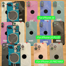 For iPhone 16/16 Pro Max Plus Back Glass Replacement Rear Frame Cover w/Magnet