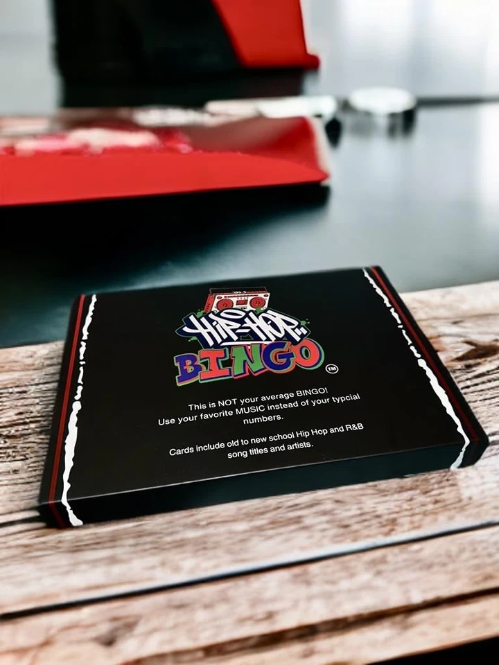 Hip Hop R&B Music Bingo Game Set - Adult & Family Card Games, Reusable Boards - Image 4 of 4