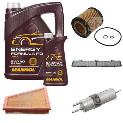 FEBI BILSTEIN Inspektionspaket 6L MANNOL Energy Formula PD 5W-40 für BMW X1 E84