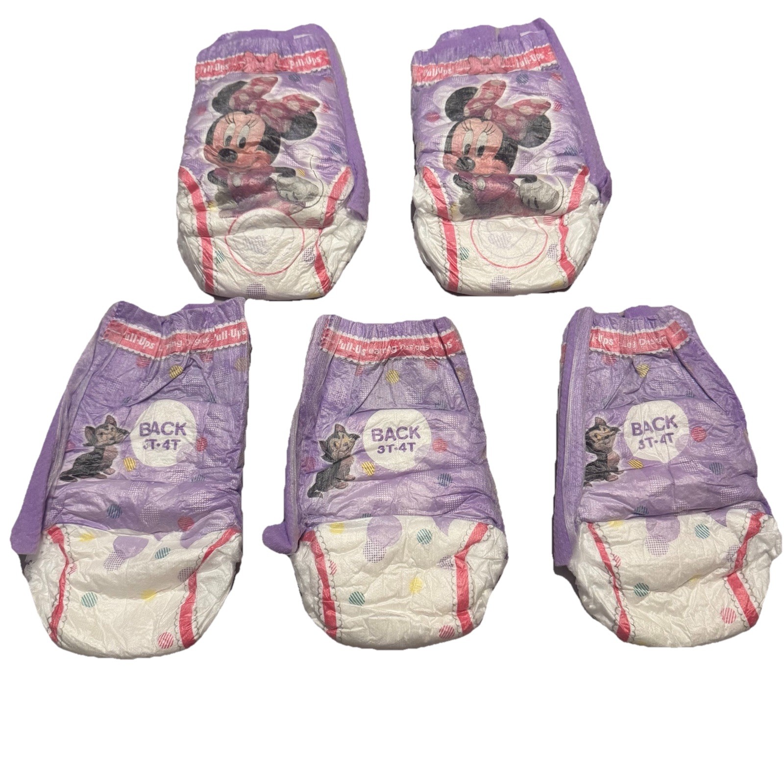 Huggies Pull-Ups Training Pants 3T–4T Minnie Mouse Purple Lot of 5 Discontinued