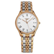 Longines Women's 'Lyre' White Dial SS RG PVD Bracelet Automatic L4.359.1.11.7
