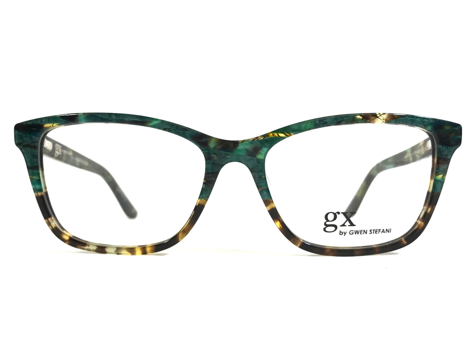 GX by Gwen Stefani Eyeglasses Frames GX062 GRN Green Tortoise Cat Eye 53-16-135