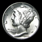 1944-D Mercury Dime Silver ---- Gem BU+ FB Condition Stunning ---- #PP838