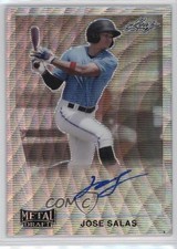 2021 Leaf Metal Draft 1990 Leaf Silver Wave Jose Salas #LA-JS1 Auto 03wr