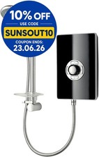 Triton Aspirante Electric Shower 8.5kW Black Gloss 5 Spray Modern ASP08GSBLK