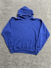 Vintage 80s 90s Lee Sturdy Sweats Cotton Blend Blank Blue Sweatshirt made in USA