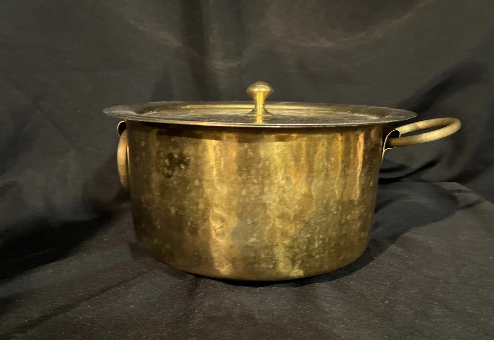 P-Tal Copper Rondeau Stock Pot with Handles , Matching Lid - Original Box