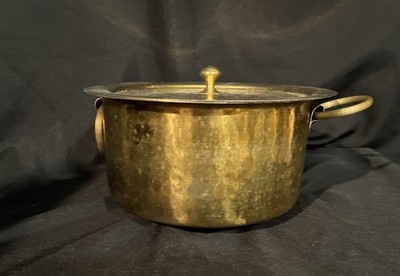 P-Tal  Copper Rondeau Stock Pot with Handles , Matching Lid - Original Box