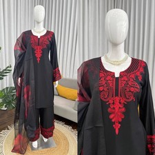 Embroidered Pakistani salwar suit with dupatta set for women festive wear