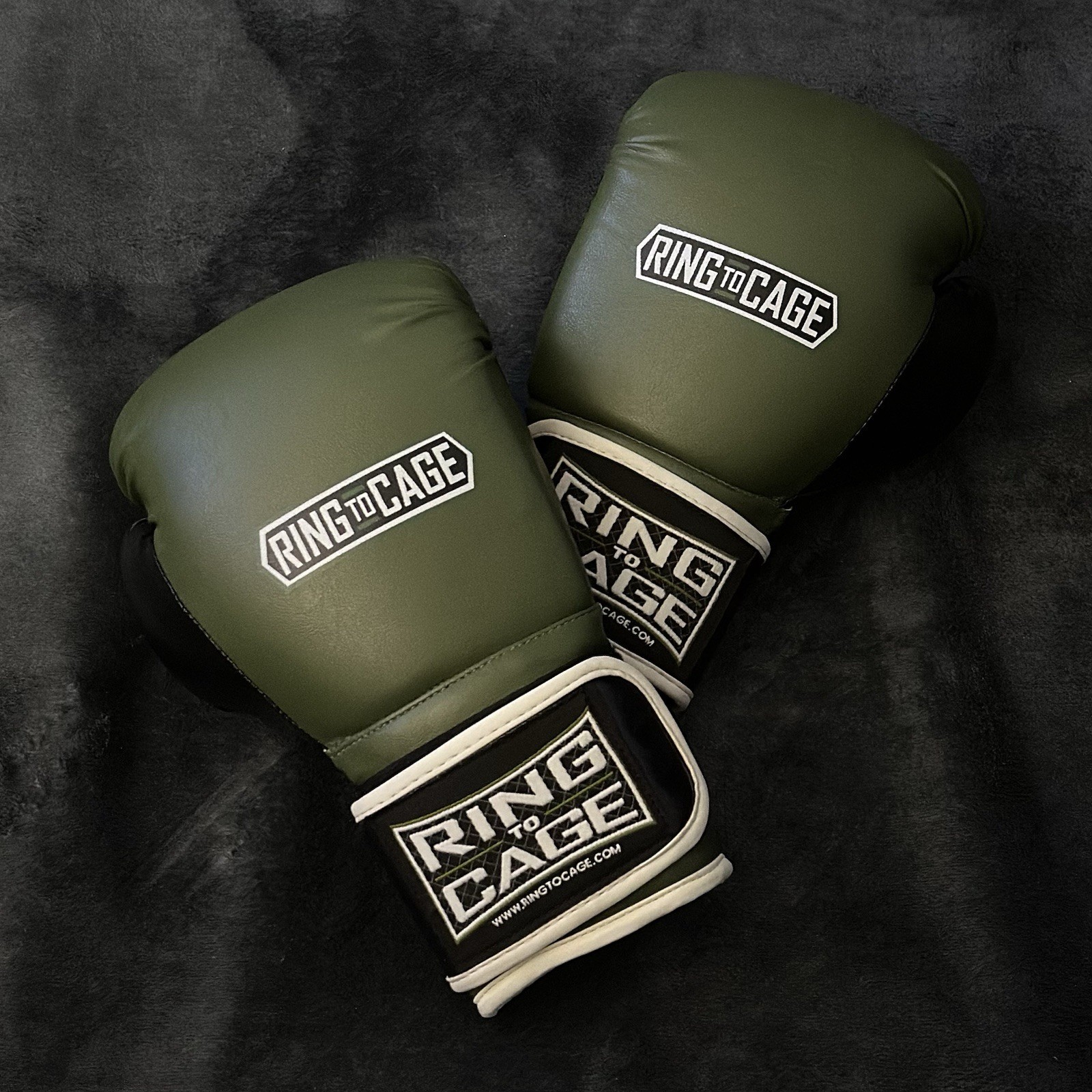Ring to Cage x Japanese Style Olive Green Boxing Gloves Medium 12oz