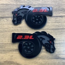Turbo Badges Emblem Red Eye For Mustang 2.3l 2 Badges Fender Angry Agressive