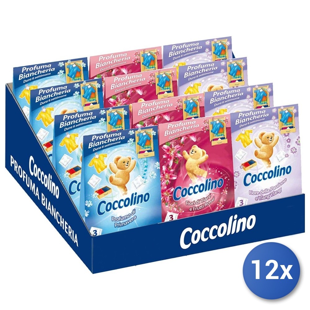Stock 36 Sacchetti Profuma Biancheria Coccolino - Fragranze Assortite
