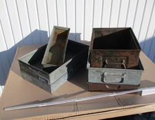 Konvolut 6x Lager Sichtbox Blech Box Metall Blechbox  Werkstatt Loft Vintage