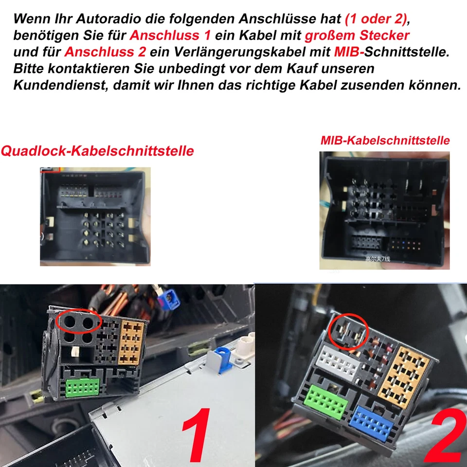 Für Golf 5 6 Plus Touran Caddy Jetta  Autoradio Android 15 4+64G Carplay GPS NAV - Bild 2 von 4