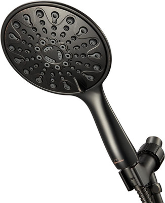 Handheld Shower Head, 6'' Oil-Rubbed Bronze Face 6 Spray Setting Shower Head with